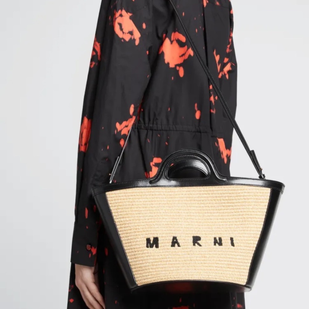 Marni Black and Tan Tote Bag